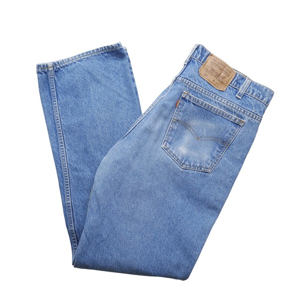 Vintage Levi's 517 Jeans Mens 35x33 Bootcut Made in‎ USA Blue Denim 90s Y2K